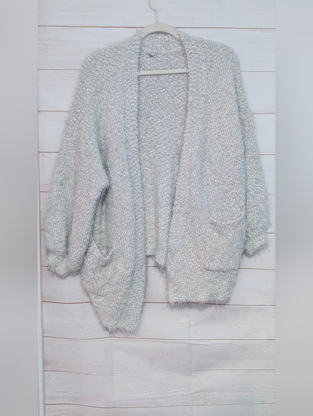 Melrose and Market Soft Plush Open-Front Cardigan in Light 🩶 Gray 🩶 Size XXL